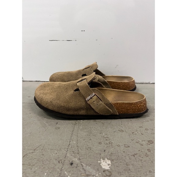 Birkenstock Betula Boston Clogs Unisex M7/W9 Taupe Suede Slip On Casual Shoes - Picture 4 of 8